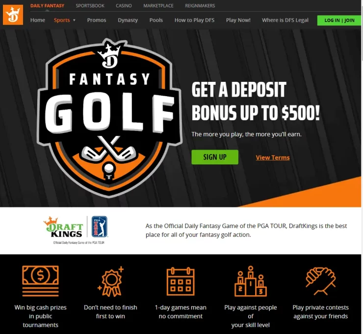 A Golf Betting in Texas draftkings
